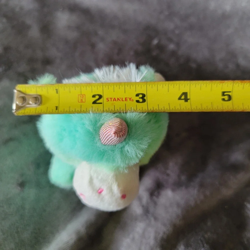 Greenbrier International Unicorn Plush Kids 5in Green Excellent Tie Dye Fuzzy